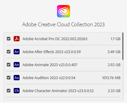 Adobe Creative Cloud Collection 2023 多语言全家桶