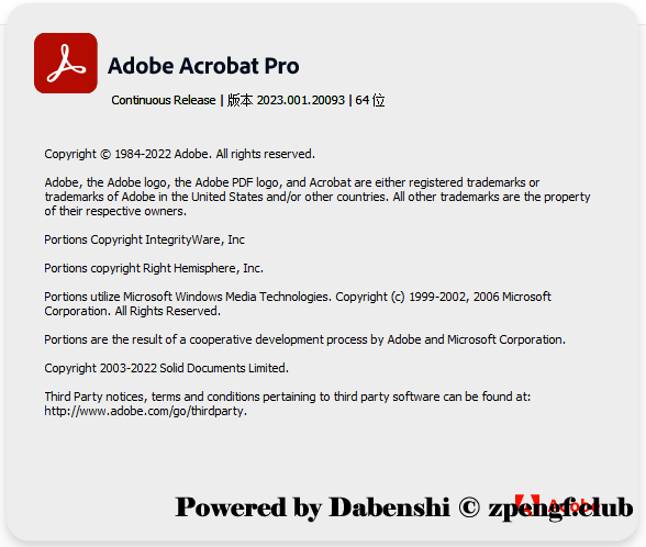 Adobe Acrobat Pro DC 2023.001.20093